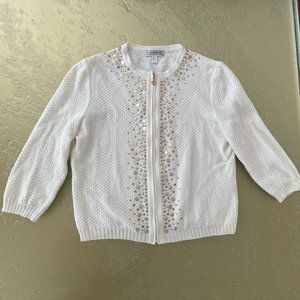 St. John Sport White Sweater Small